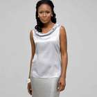 Sleeveless Twist Neck Blouse, , small