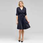 Short Sleeve Belted Shirtdress, , small