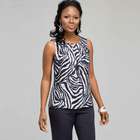 Sleeveless Zebra Print Blouse, , small