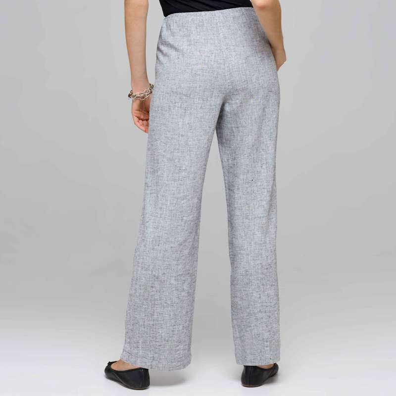 Draw cord Pant, Black & White, large